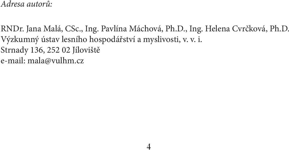 , Ing. Helena Cvrčková, Ph.D.