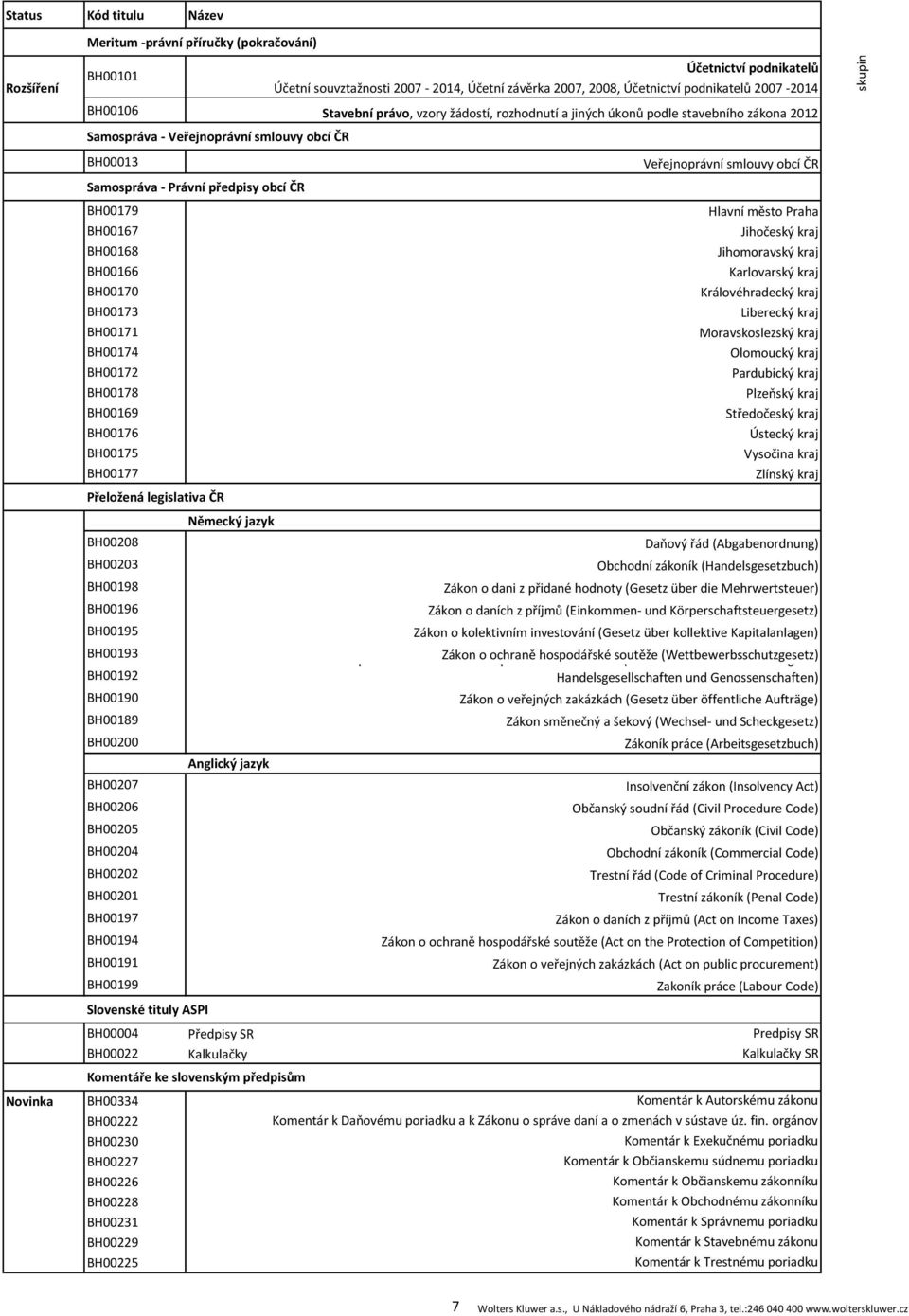 BH00202 BH00201 BH00197 BH00194 BH00191 BH00199 Slovenské tituly ASPI Německý jazyk Anglický jazyk BH00004 Předpisy SR Predpisy SR BH00022 Kalkulačky Kalkulačky SR Komentáře ke slovenským předpisům