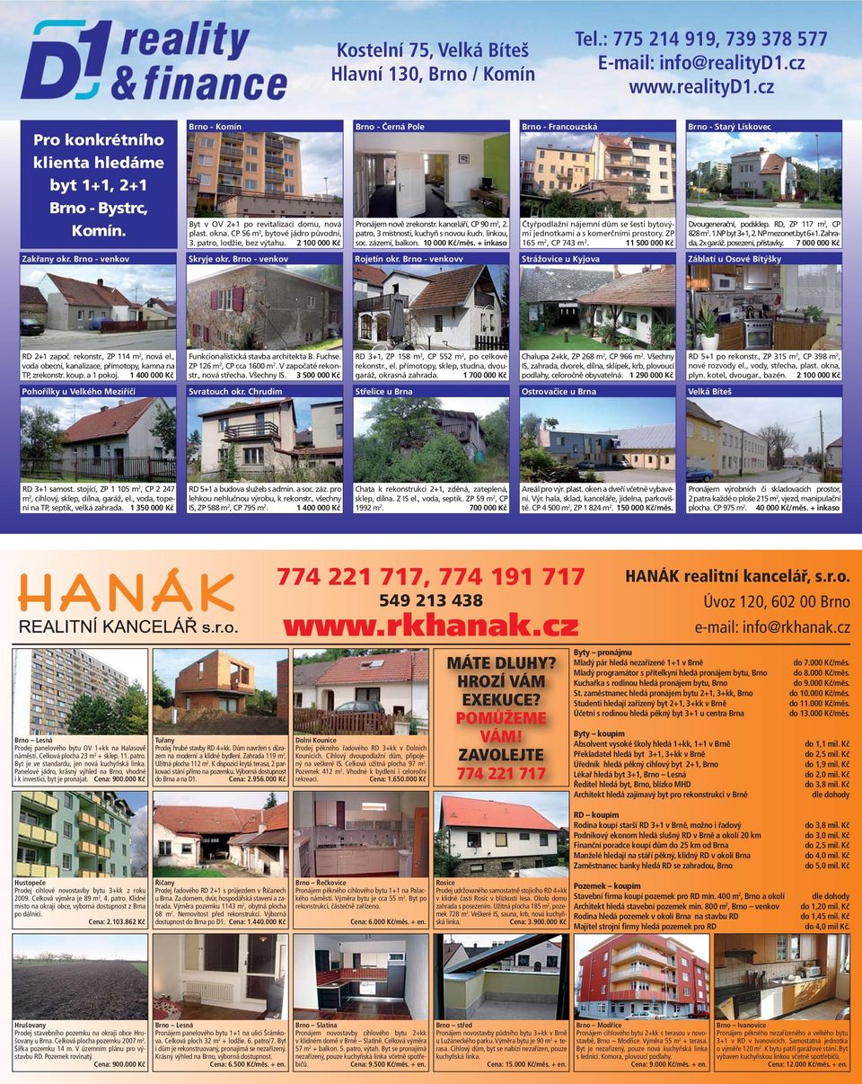 kanceláří, CP 90 m 2, 2. patro, 3 místnosti, kuchyň s novou kuch. linkou, soc. zázemí, balkon. 10 000 Kč/měs.