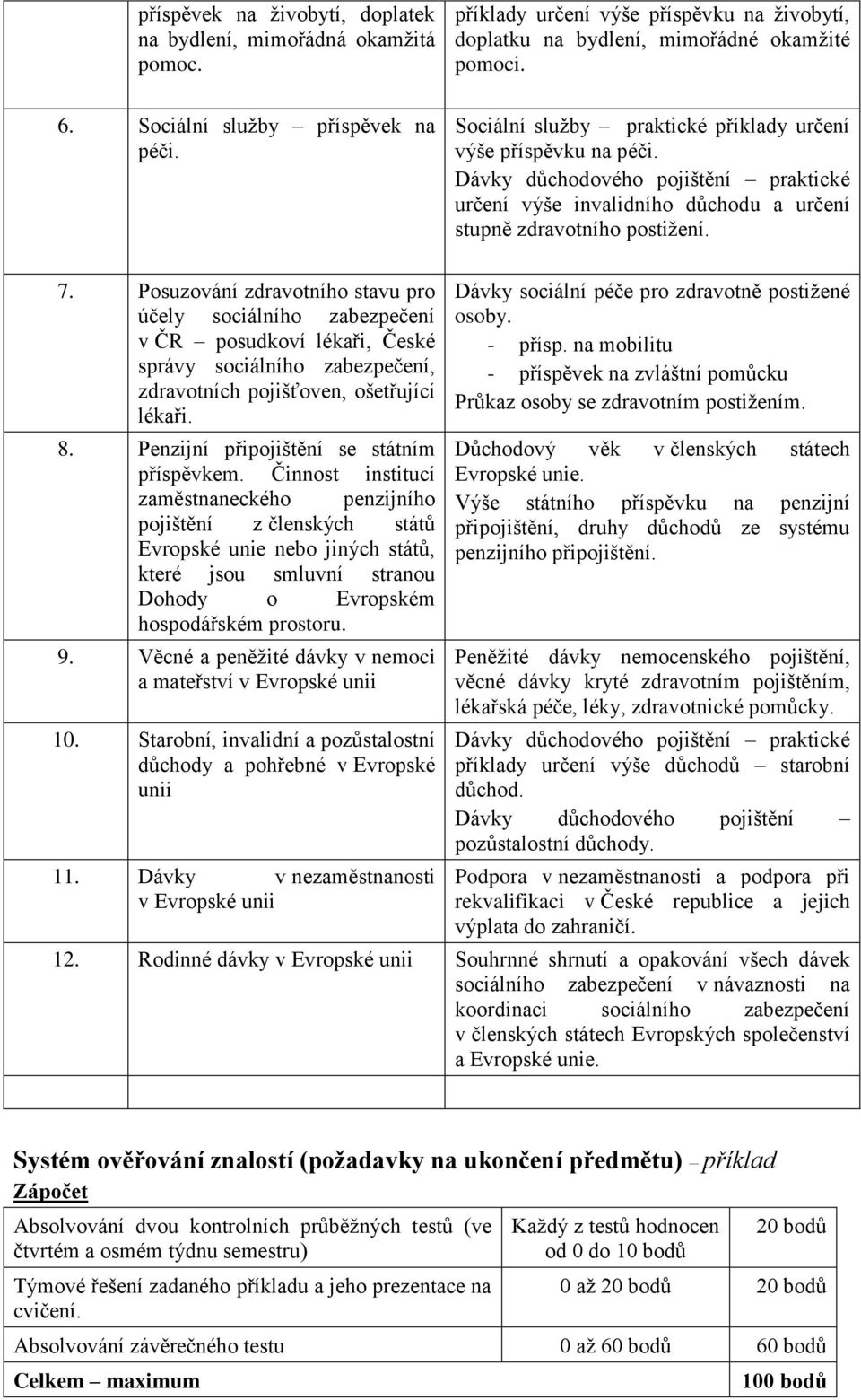 Posuzování zdravotního stavu pro účely sociálního zabezpečení v ČR posudkoví lékaři, České správy sociálního zabezpečení, zdravotních pojišťoven, ošetřující lékaři. 8.