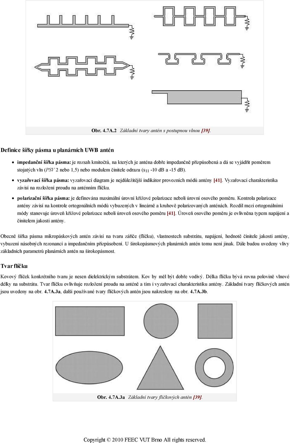 modulem činitele odrazu (s 11-10 db a -15 db). vyzařovací šířka pásma: vyzařovací diagram je nejdůležitější indikátor provozních módů antény [41].