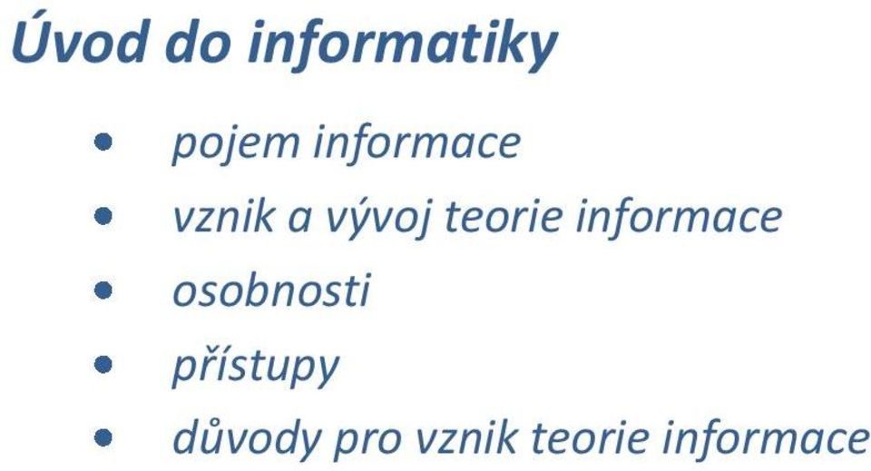 teorie informace osobnosti