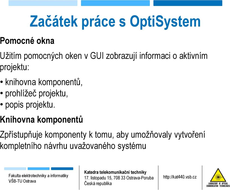 prohlížeč projektu, popis projektu.