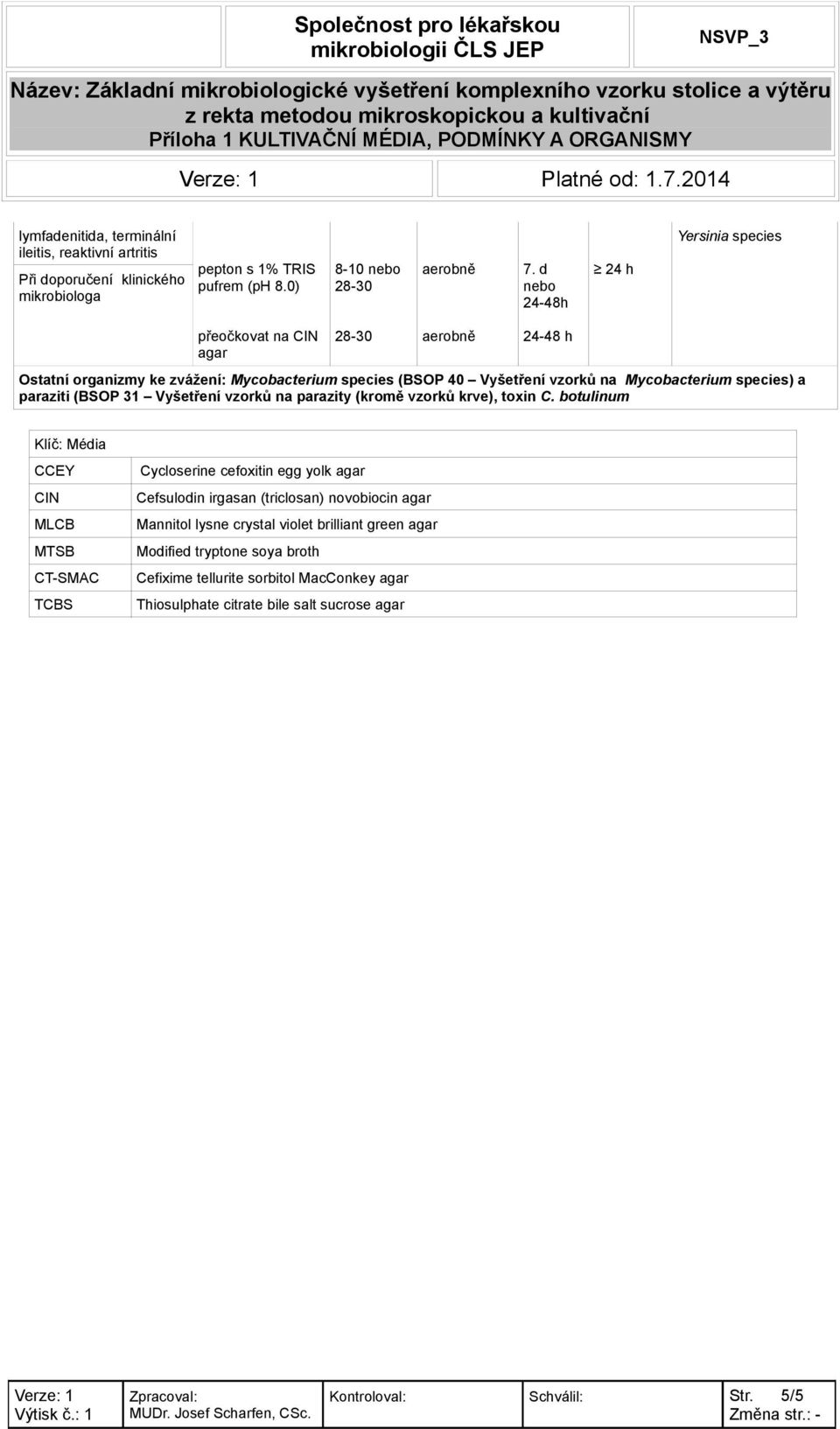 (BSOP 31 Vyšetření vzorků na parazity (kromě vzorků krve), toxin C.