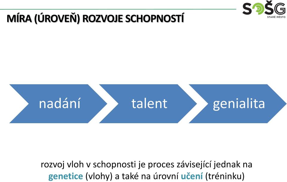 schopnosti je proces závisející jednak