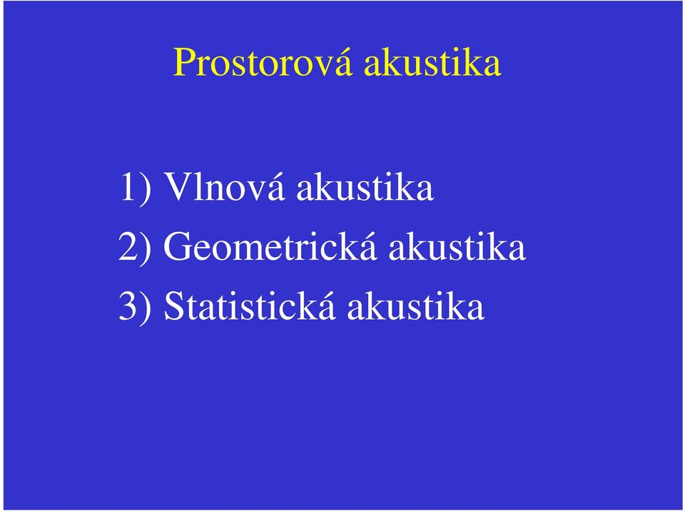 Geometrická akustika