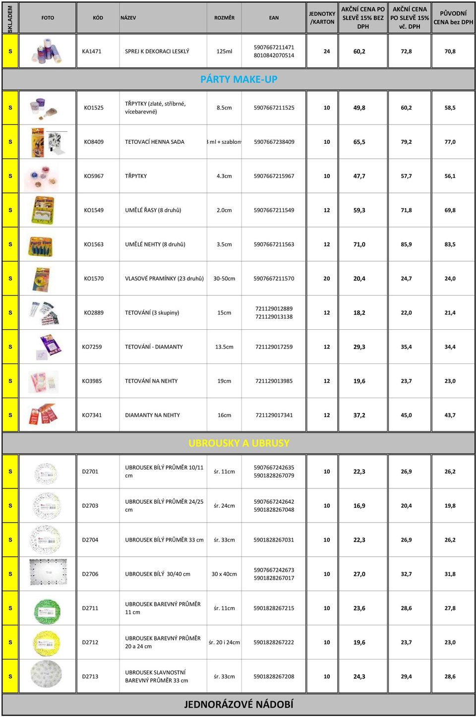 0cm 5907667211549 12 59,3 71,8 69,8 KO1563 UMĚLÉ NEHTY (8 druhů) 3.
