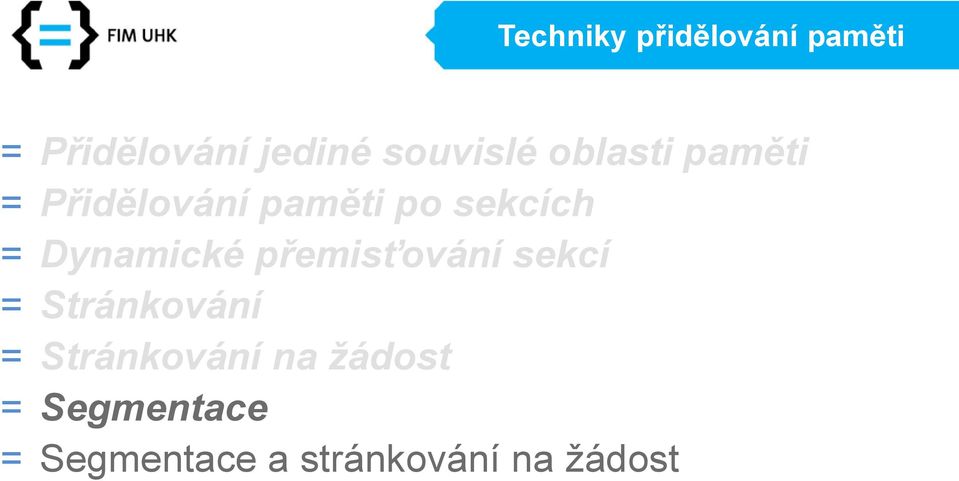 = Dynamické přemisťování sekcí = Stránkování =