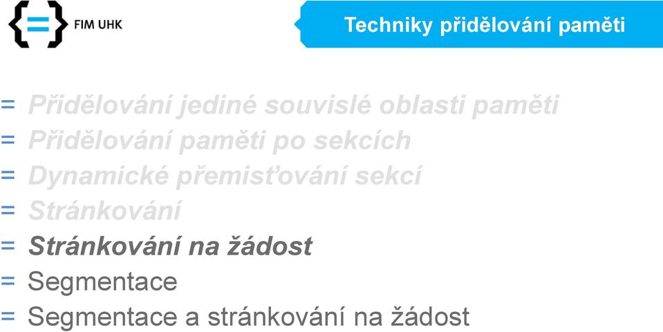 = Dynamické přemisťování sekcí = Stránkování =