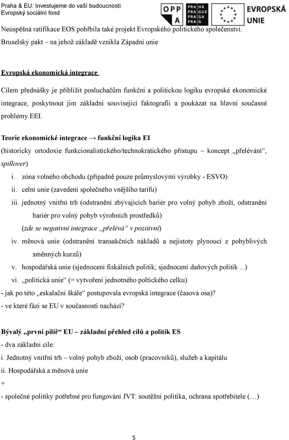 základní související faktografii a poukázat na hlavní současné problémy EEI.