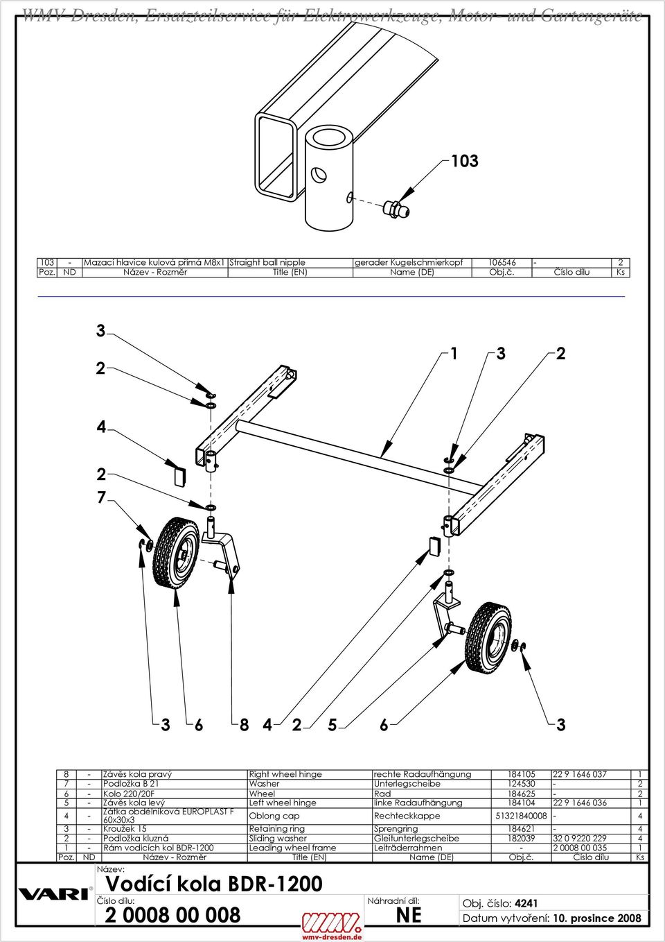 - Zátka obdélníková EUOPLAST F 60x0x Oblong cap echteckkappe 80008 - - Kroužek etaining ring Sprengring 86 - - Podložka kluzná Sliding washer