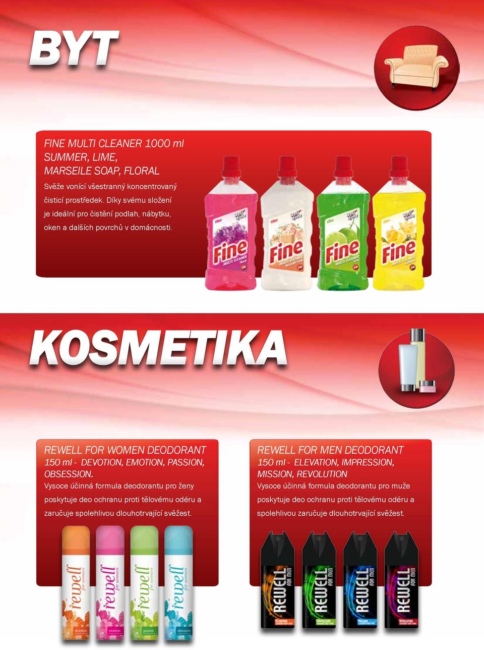 KoSmETika Rewell FOr WOmen deodorant 150 ml - Devotion, Emotion, Passion, Obsession.