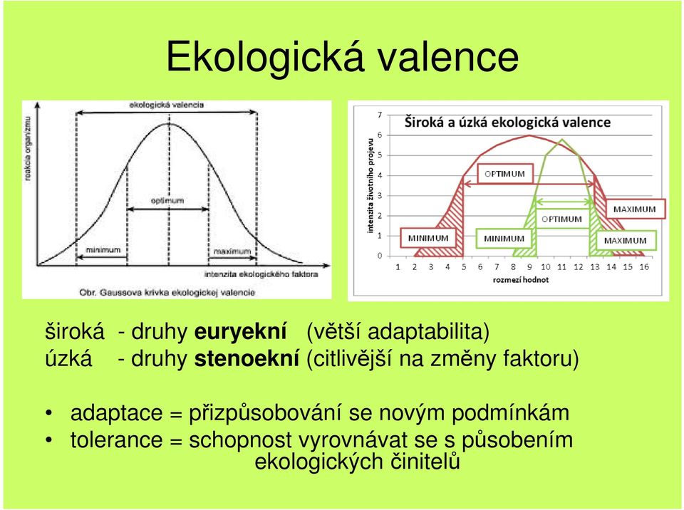 faktoru) adaptace = přizpůsobování se novým podmínkám