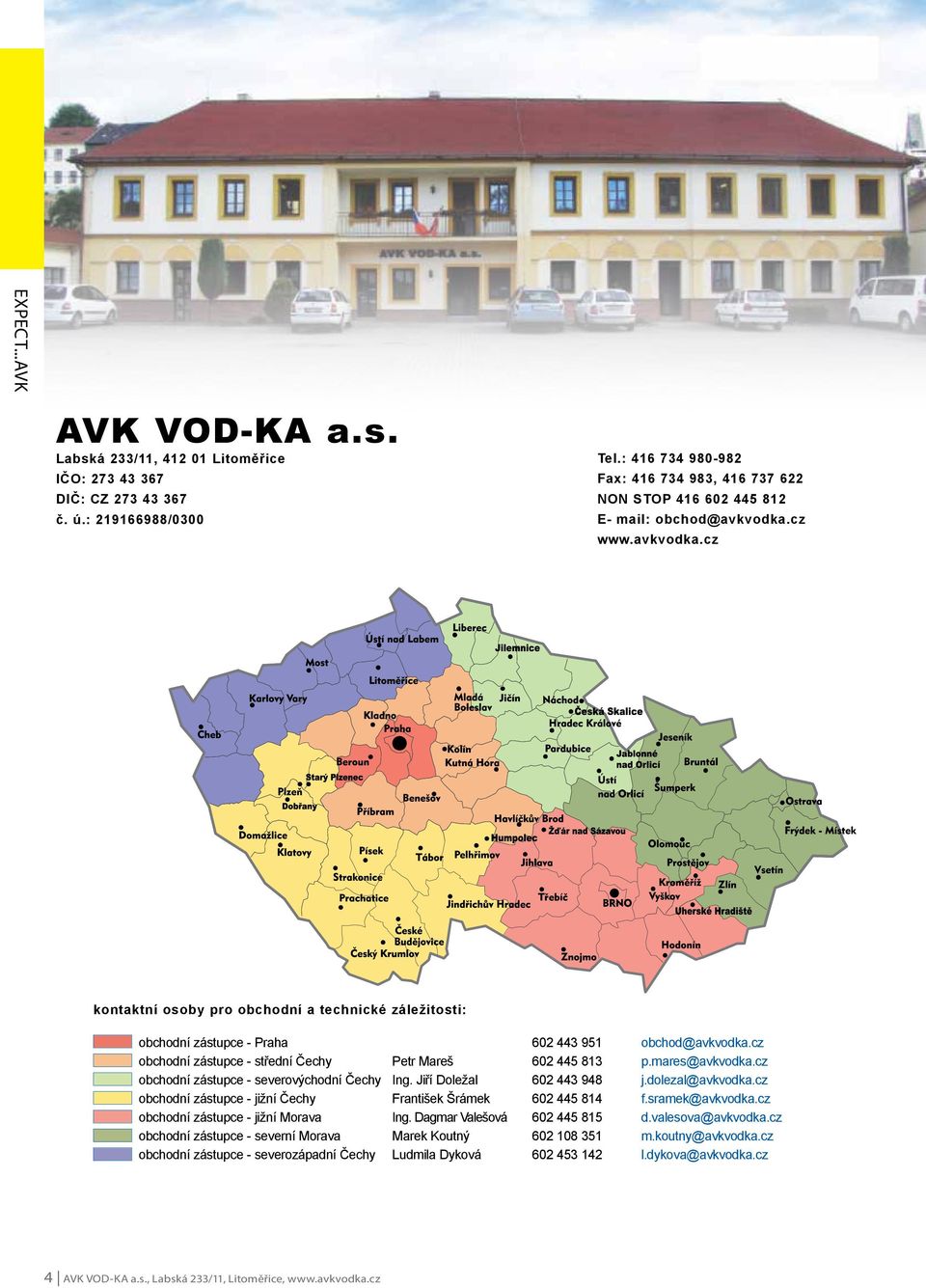 cz www.avkvodka.cz kontaktní osoby pro obchodní a technické záležitosti: obchodní zástupce - Praha 602 443 951 obchod@avkvodka.cz obchodní zástupce - střední Čechy Petr Mareš 602 445 813 p.