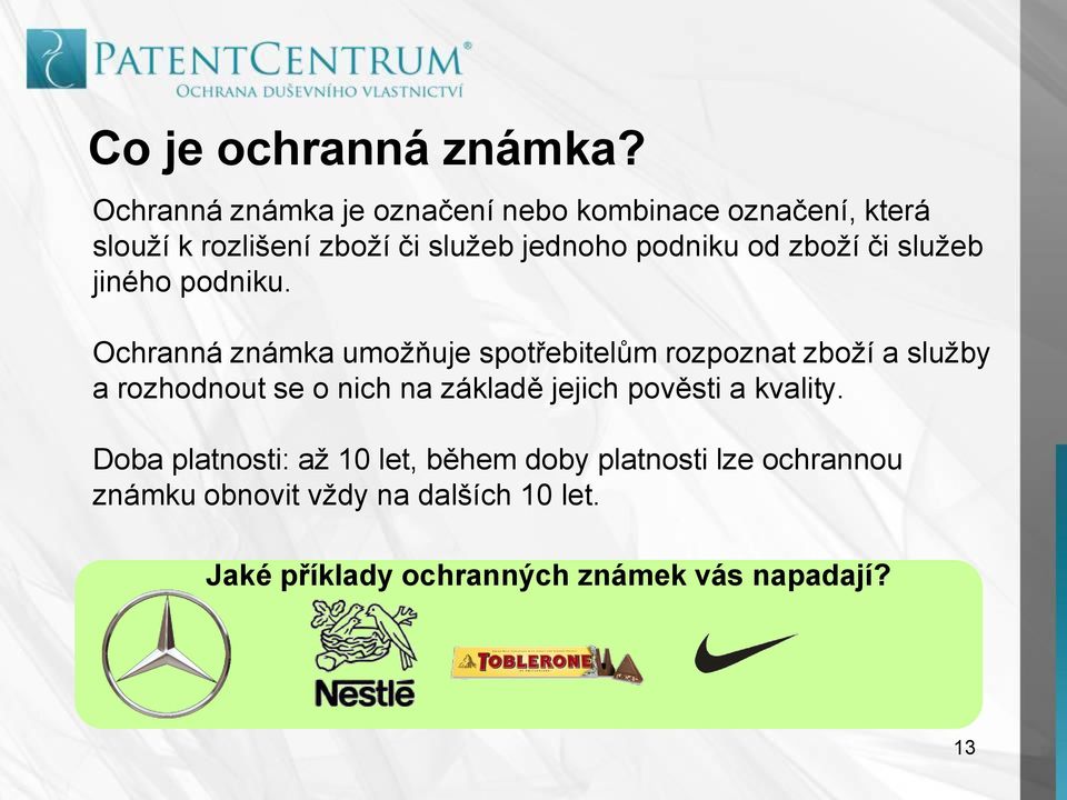 Ochranné známky, průmyslové vzory, zeměpisná označení - PDF Stažení zdarma