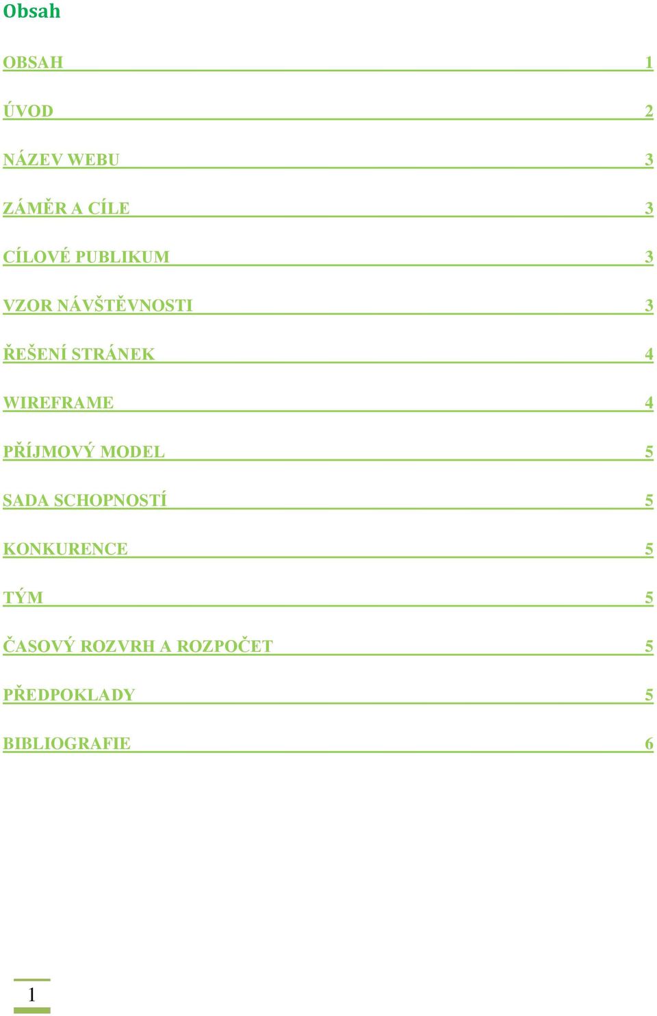 WIREFRAME 4 PŘÍJMOVÝ MODEL 5 SADA SCHOPNOSTÍ 5