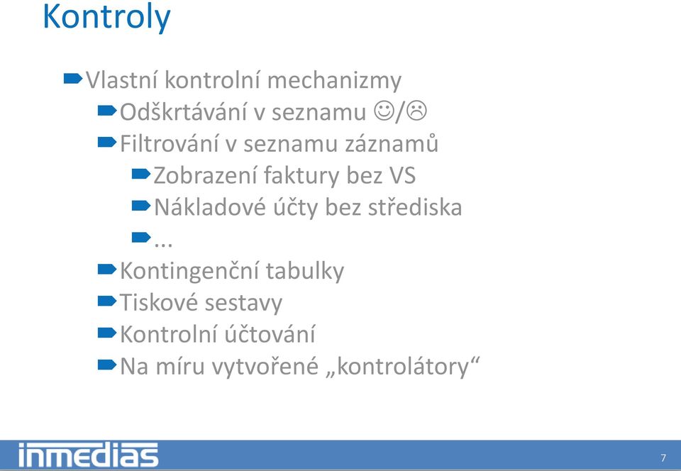 bez VS Nákladové účty bez střediska.