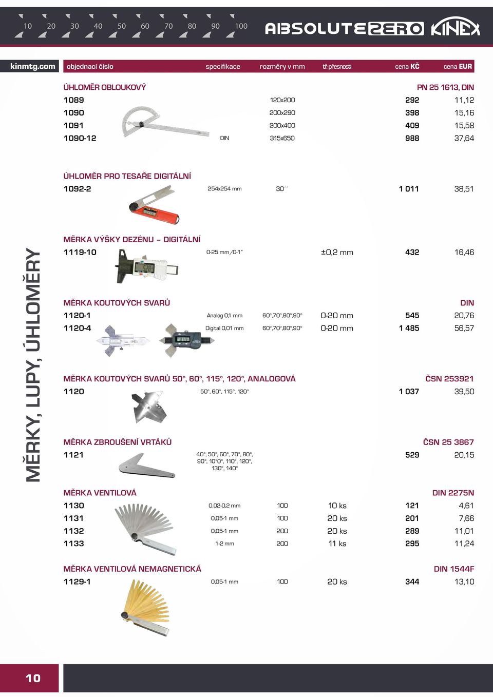 0-20 mm 1 485 56,57 MĚRKA KOUTOVÝCH SVARŮ 50, 60, 115, 120, ANALOGOVÁ ČSN 253921 1120 50, 60, 115, 120 1 037 39,50 MĚRKA ZBROUŠENÍ VRTÁKŮ ČSN 25 3867 1121 40, 50, 60, 70, 80, 90, 10 0, 110, 120, 130,