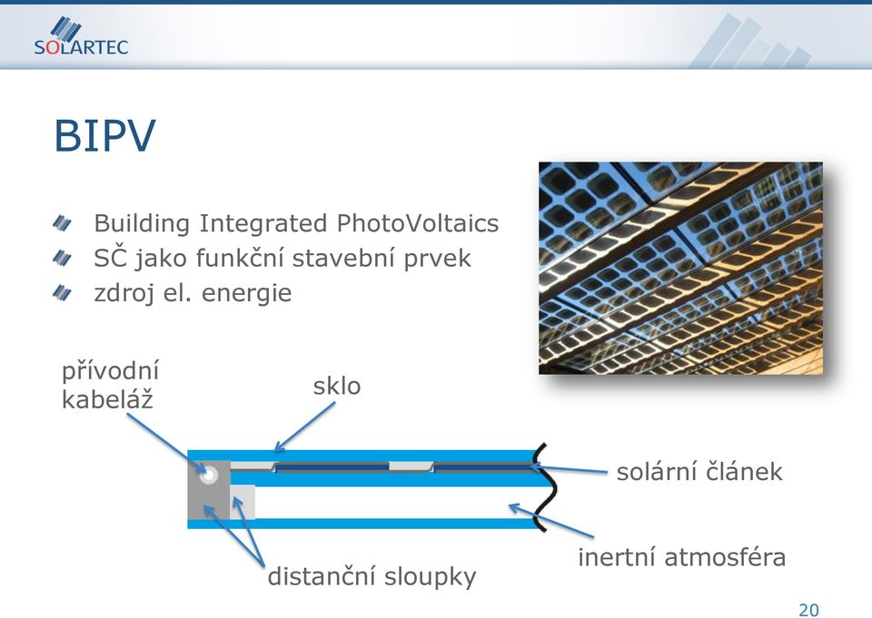 energie přívodní kabeláž sklo solární