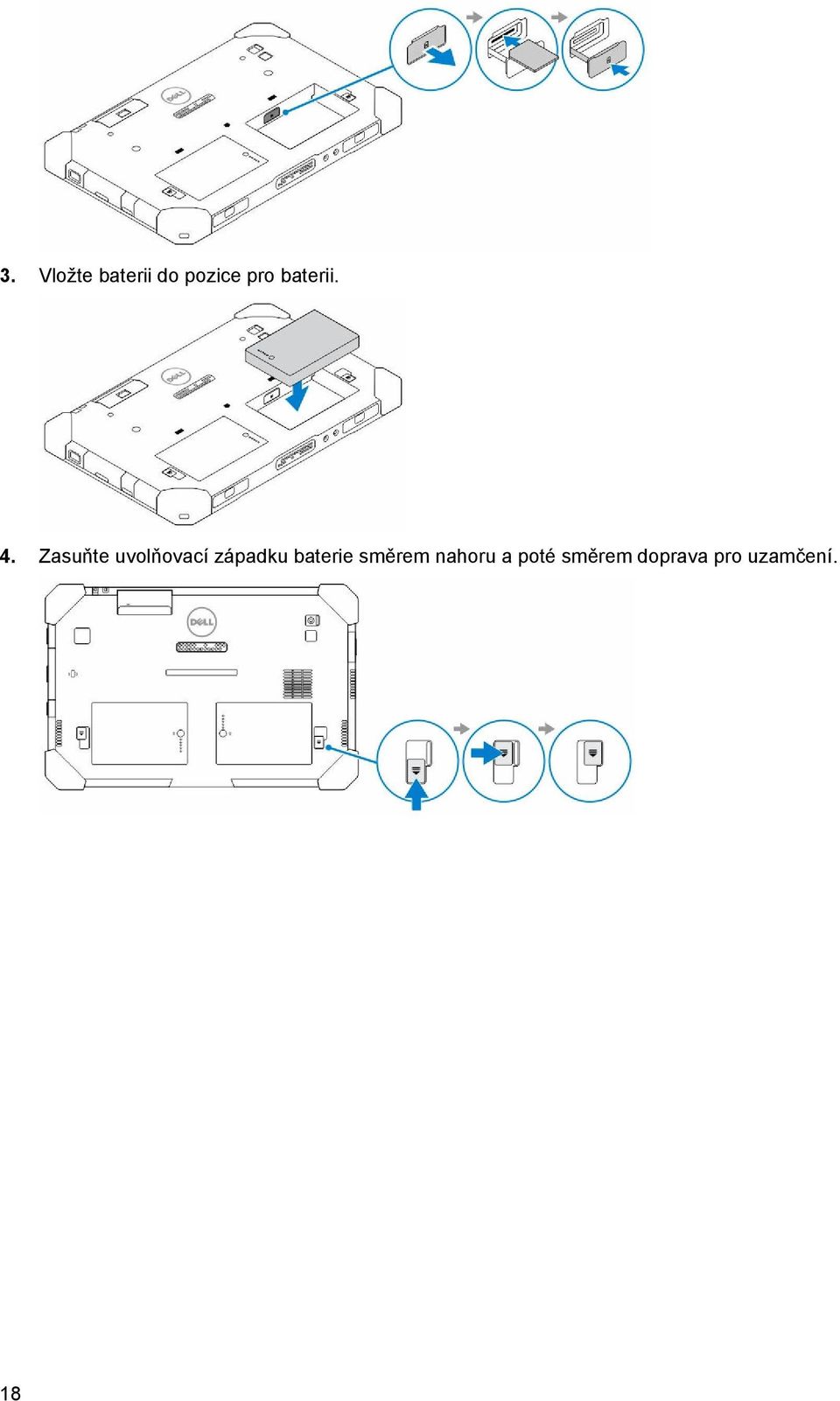 Zasuňte uvolňovací západku