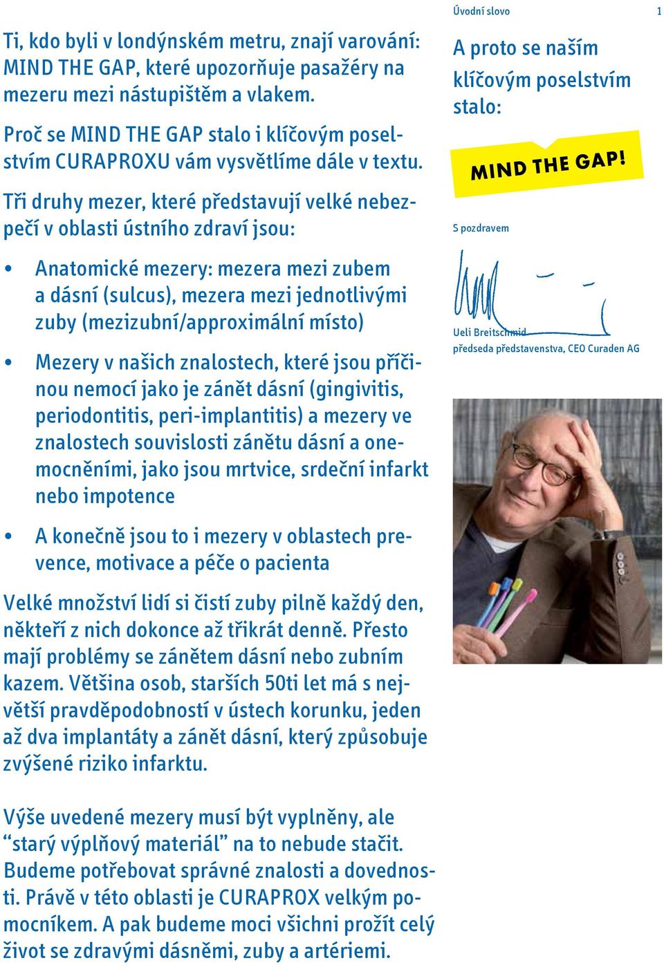 Tři druhy mezer, které představují velké nebezpečí v oblasti ústního zdraví jsou: Anatomické mezery: mezera mezi zubem a dásní (sulcus), mezera mezi jednotlivými zuby (mezizubní/approximální místo)