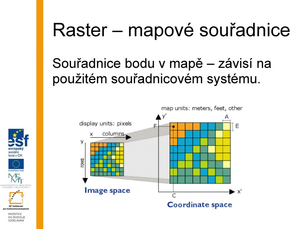 bodu v mapě závisí na