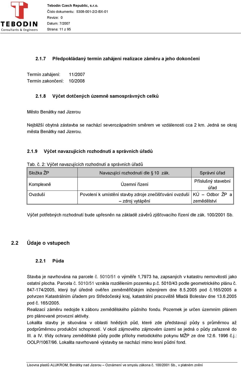 Správní úřad Komplexně Ovzduší Územní řízení Povolení k umístění stavby zdroje znečišťování ovzduší zdroj vytápění Příslušný stavební úřad KÚ Odbor ŽP a zemědělství Výčet potřebných rozhodnutí bude