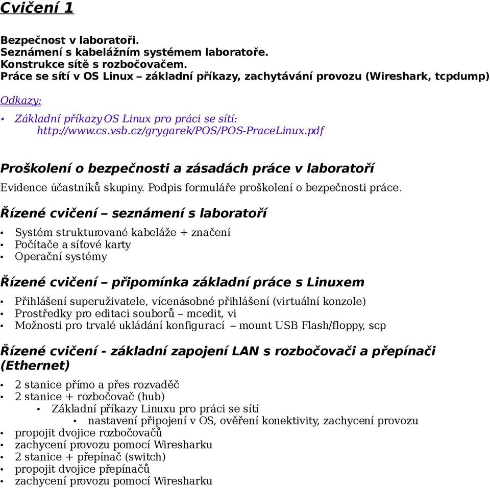 pdf Proškolení o bezpečnosti a zásadách práce v laboratoří Evidence účastníků skupiny. Podpis formuláře proškolení o bezpečnosti práce.