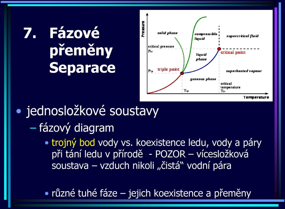 koeistence ledu, vody a áry ři tání ledu v řírodě - POZOR