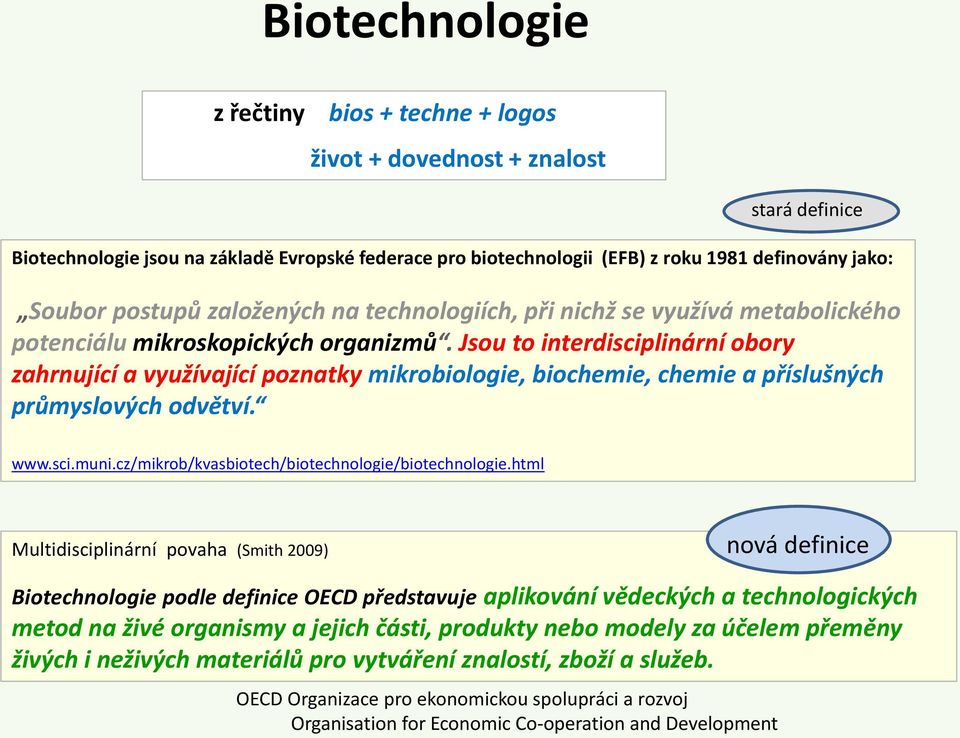 Jsou to interdisciplinární obory zahrnující a využívající poznatky mikrobiologie, biochemie, chemie a příslušných průmyslových odvětví. www.sci.muni.