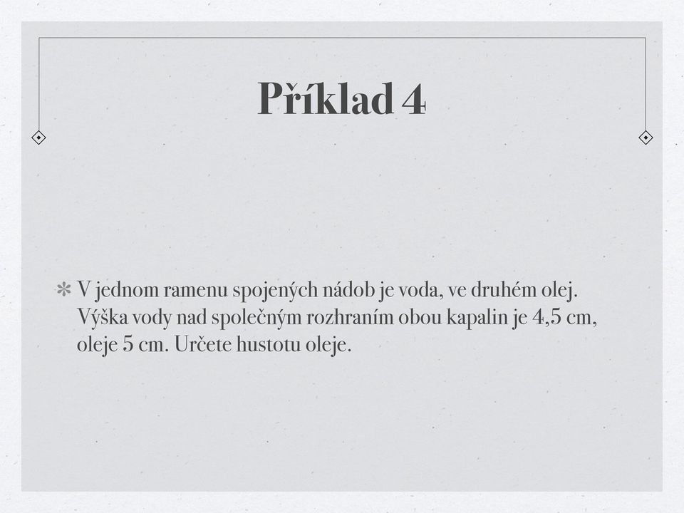 Výška vody nad společným rozhraním obou