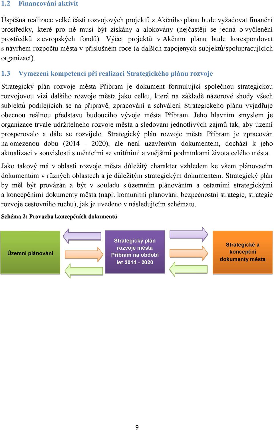 3 Vymezení kompetencí při realizaci Strategického plánu rozvoje Strategický plán rozvoje města Příbram je dokument formulující společnou strategickou rozvojovou vizi dalšího rozvoje města jako celku,