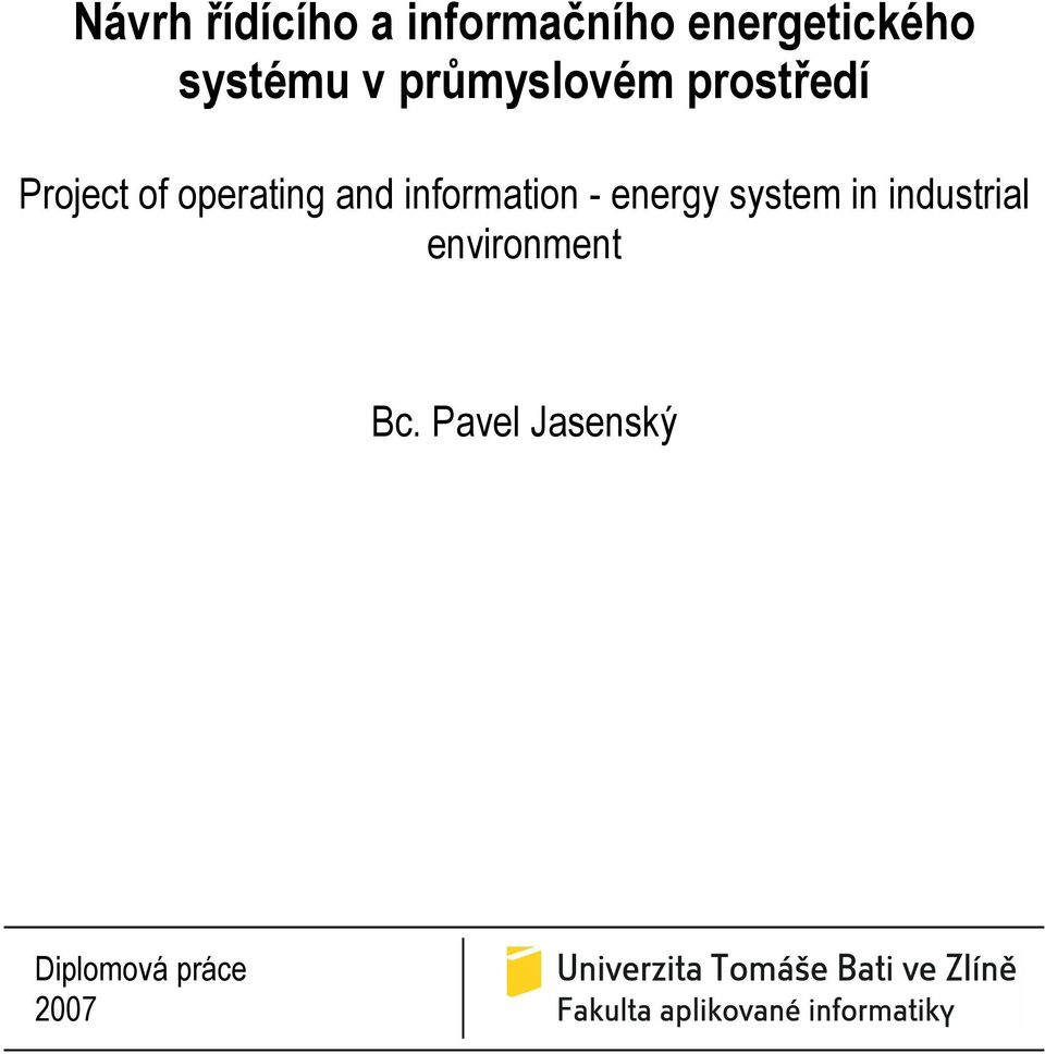 operating and information - energy system in