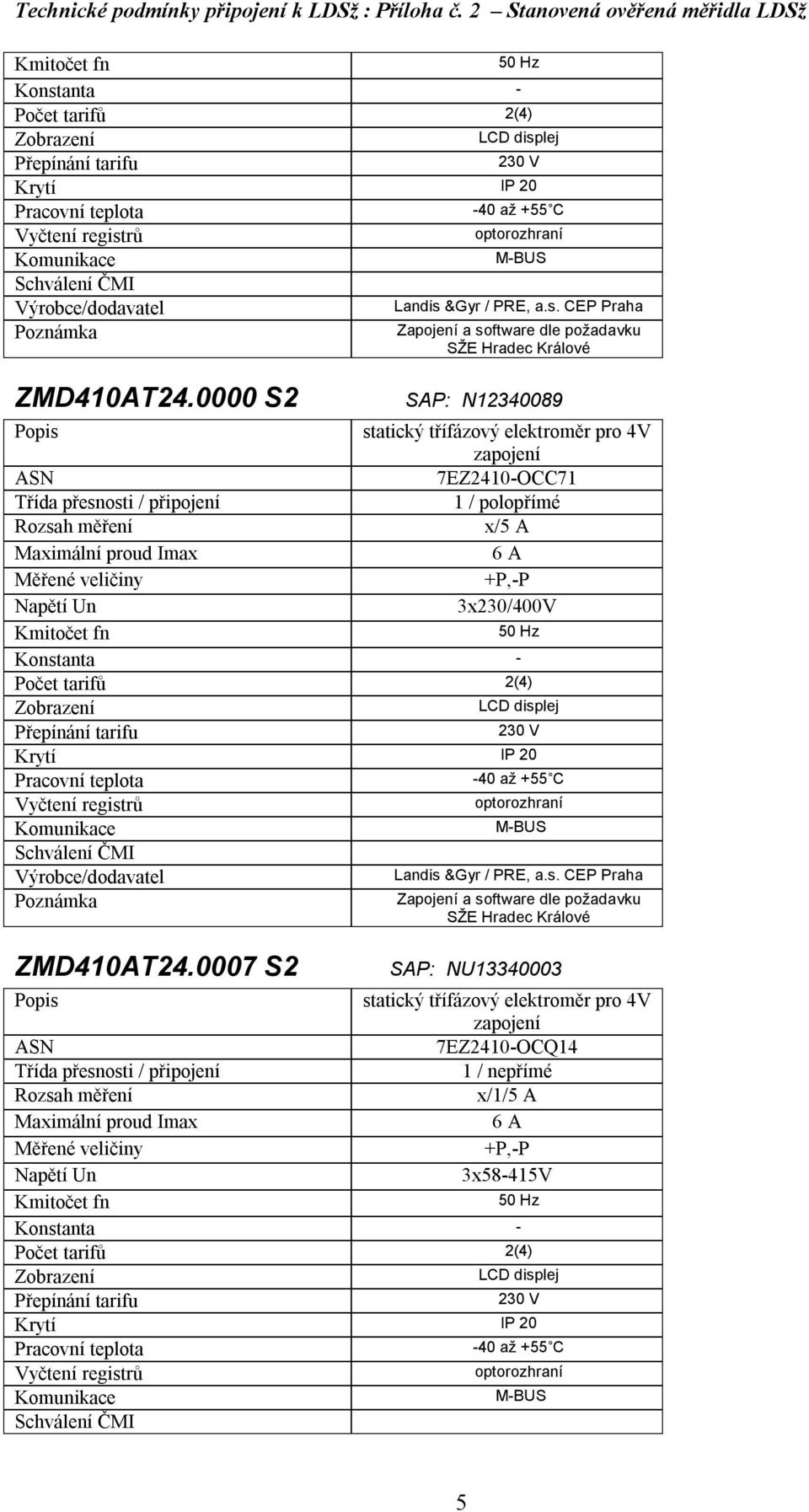 zapojení 7EZ2410-OCC71 1 / polopřímé x/5 A +P,-P 3x230/400V 0007