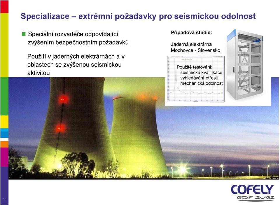 oblastech se zvýšenou seismickou aktivitou Případová studie: Jaderná elektrárna