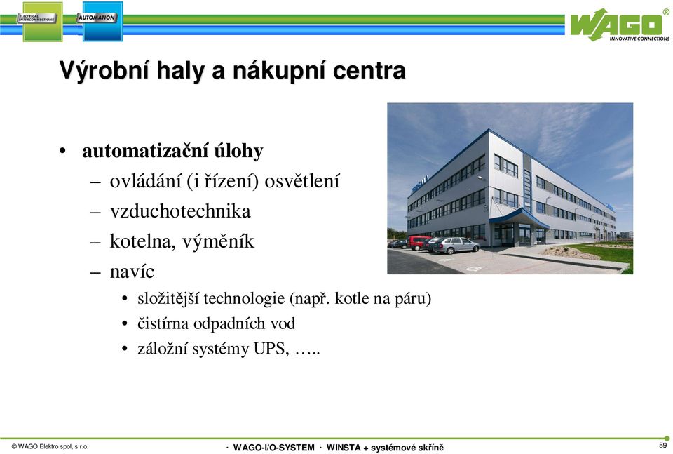 kotelna, výměník navíc složitější technologie (např.