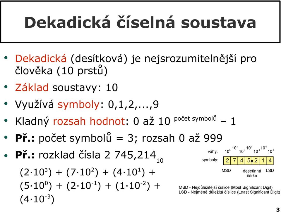 ..,9 Kladný rozsah hodnot: 0 až 10 počet symbolů 1 Př.