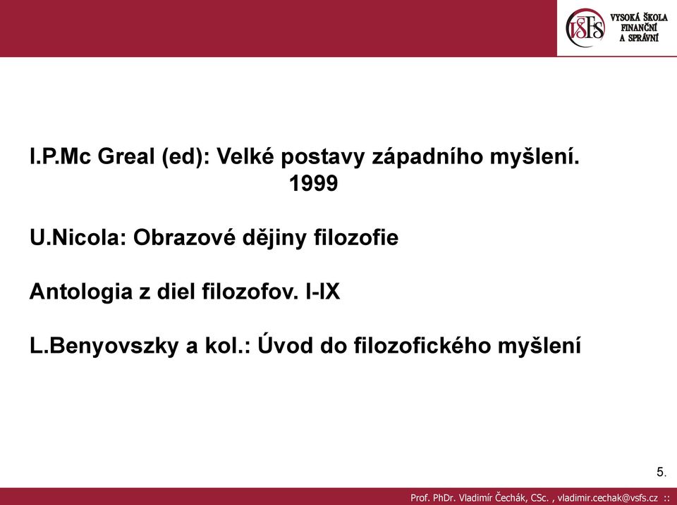 Nicola: Obrazové dějiny filozofie Antologia