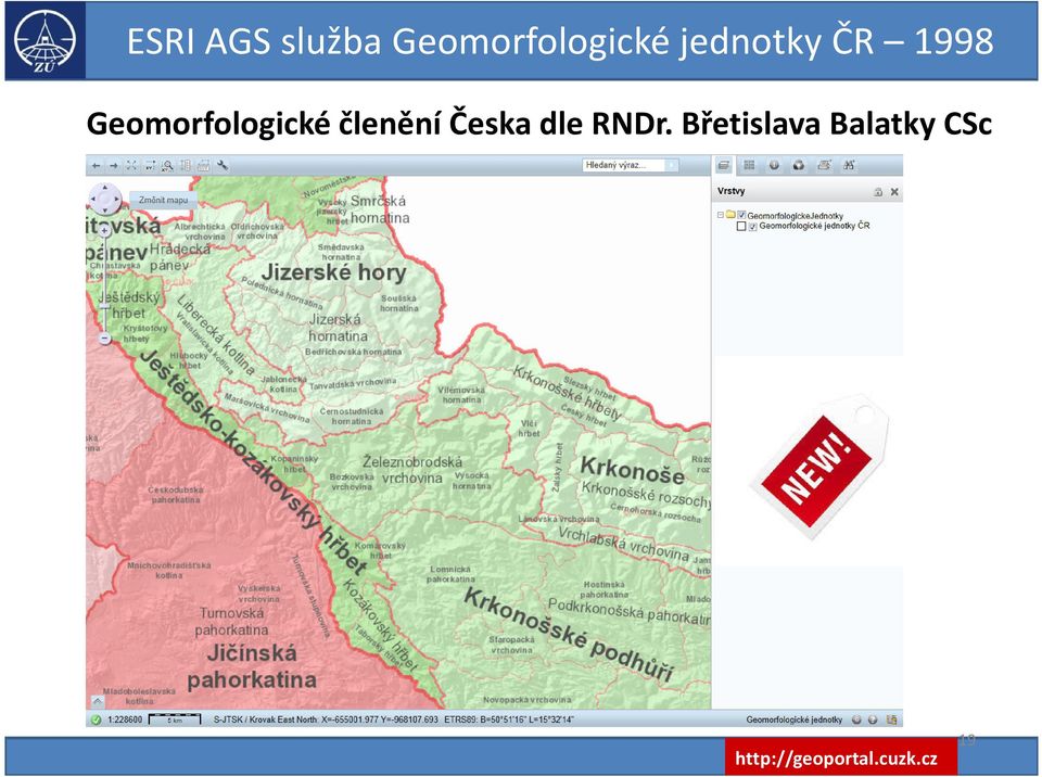 1998 Geomorfologické členění