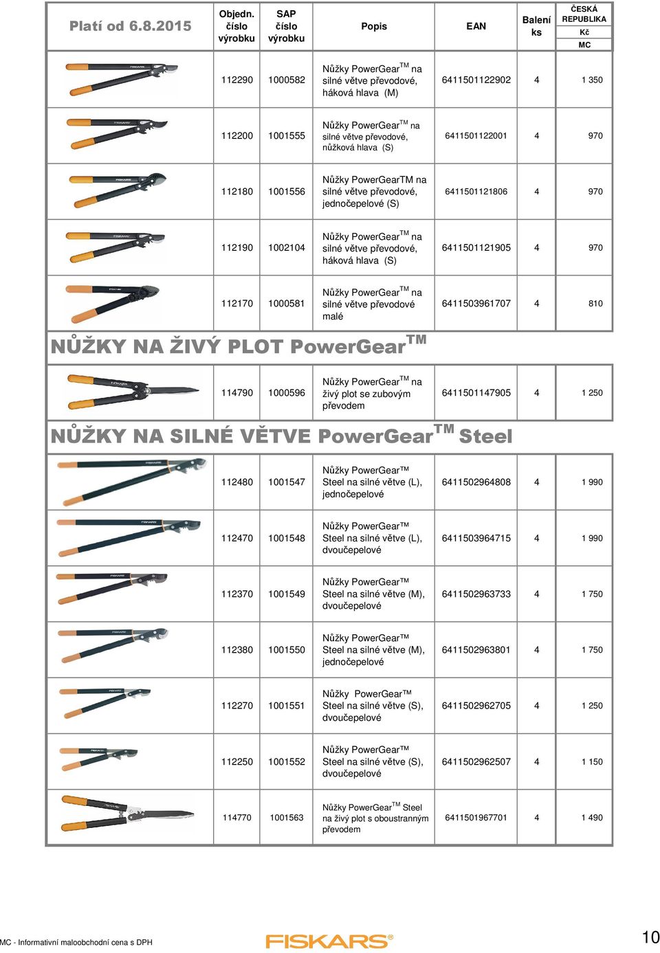 Nůžky PowerGear TM na silné větve převodové malé 611503961707 810 NŮŽKY NA ŽIVÝ PLOT PowerGear TM 11790 1000596 Nůžky PowerGear TM na živý plot se zubovým převodem 61150117905 1 250 NŮŽKY NA SILNÉ