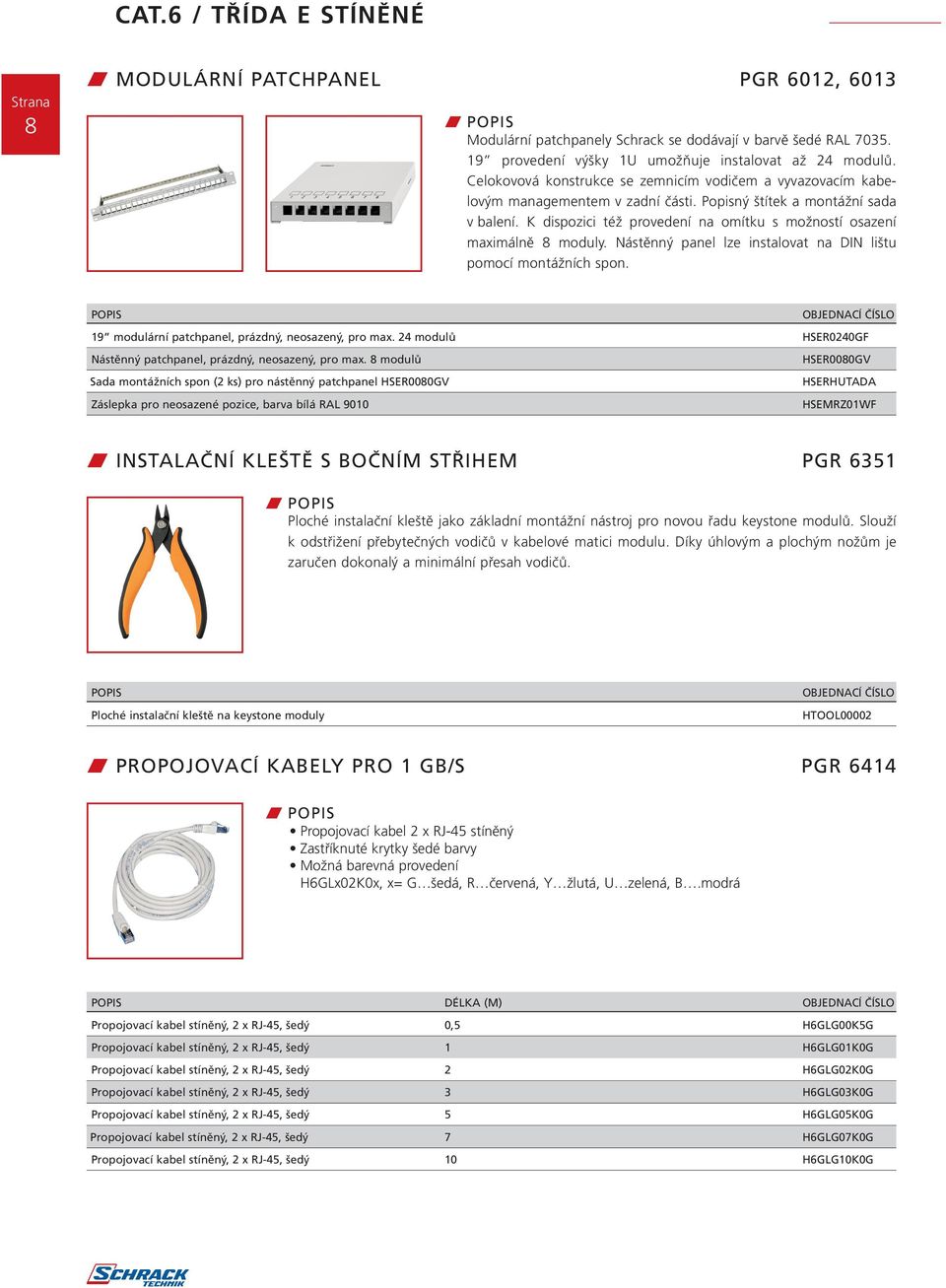 K dispozici též provedení na omítku s možností osazení maximálně 8 moduly. Nástěnný panel lze instalovat na DIN lištu pomocí montážních spon. 19 modulární patchpanel, prázdný, neosazený, pro max.