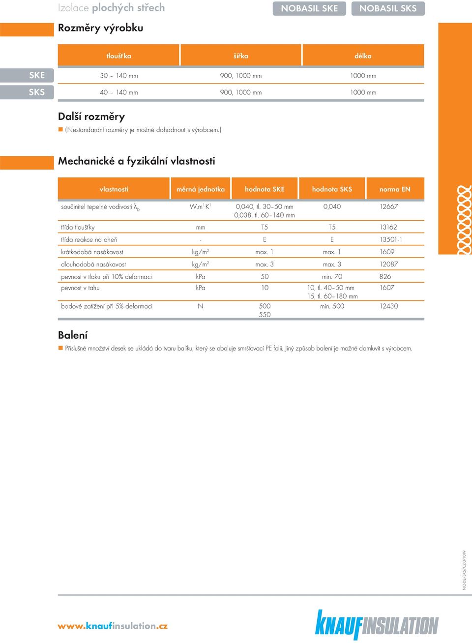 60 140 mm 0,040 12667 třída tloušťky mm T5 T5 13162 třída reakce na oheň - E E 13501-1 krátkodobá nasákavost kg/m 2 max. 1 max. 1 1609 dlouhodobá nasákavost kg/m 2 max. 3 max.