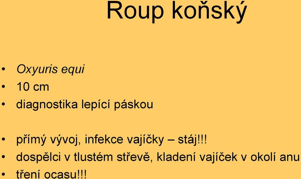 infekce vajíčky stáj!