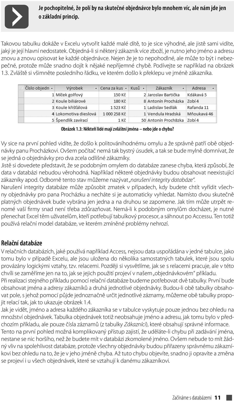 Objedná-li si některý zákazník více zboží, je nutno jeho jméno a adresu znovu a znovu opisovat ke každé objednávce.