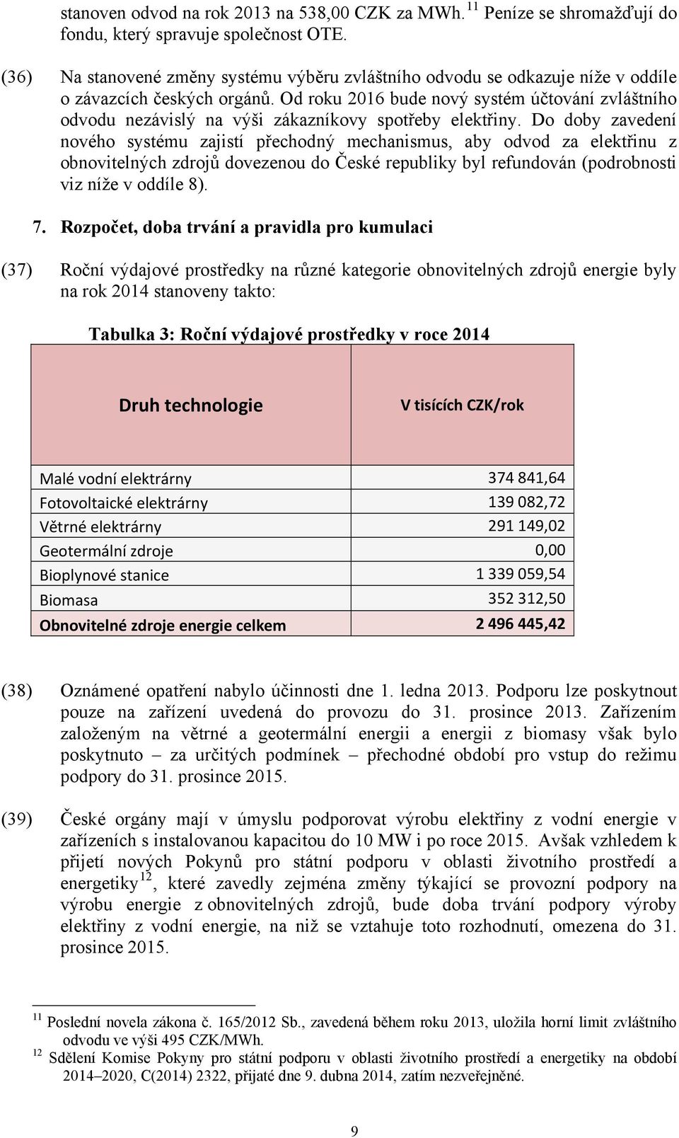 Od roku 2016 bude nový systém účtování zvláštního odvodu nezávislý na výši zákazníkovy spotřeby elektřiny.