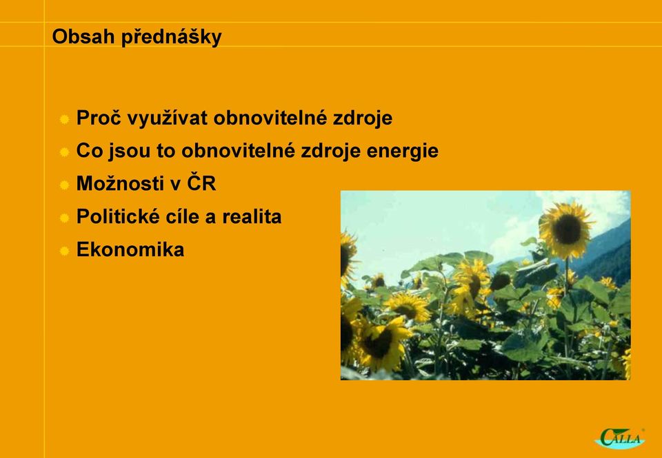 obnovitelné zdroje energie