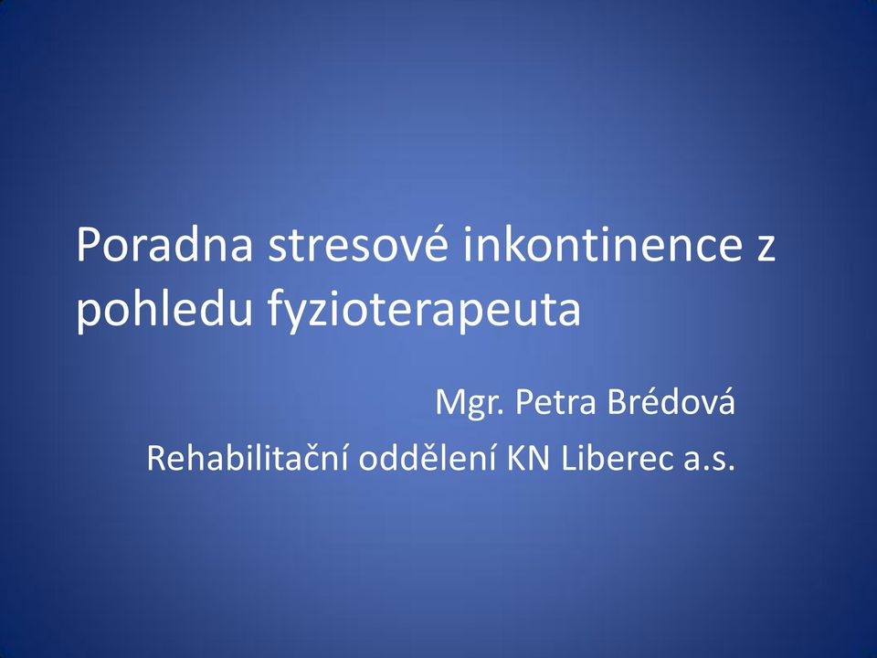 fyzioterapeuta Mgr.