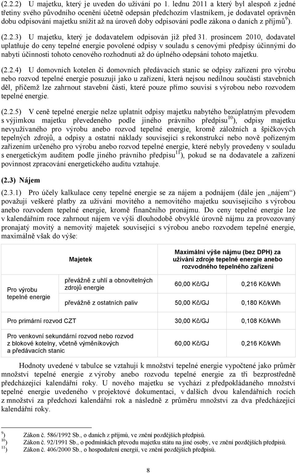 zákona o daních z příjmů 9 ). (2.2.3) U majetku, který je dodavatelem odpisován již před 31.