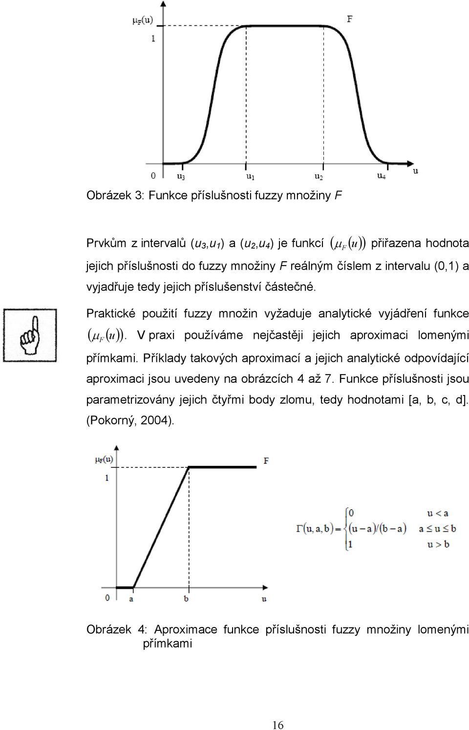 V praxi používáme nejčastěji jejich aproximaci lomenými F přímkami. Příklady takových aproximací a jejich analytické odpovídající aproximaci jsou uvedeny na obrázcích 4 až 7.