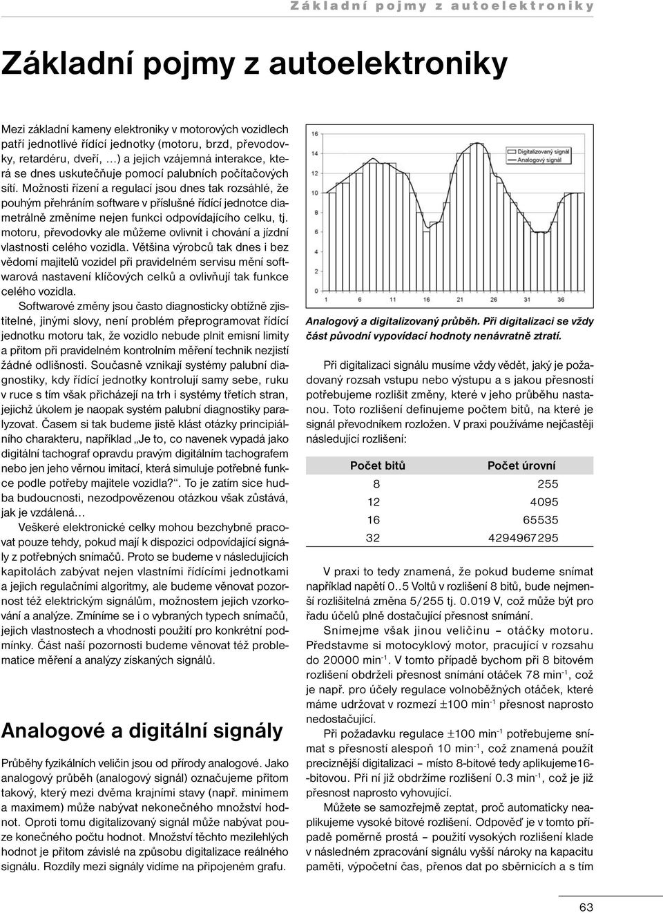 Možnosti řízení a regulací jsou dnes tak rozsáhlé, že pouhým přehráním software v příslušné řídící jednotce diametrálně změníme nejen funkci odpovídajícího celku, tj.